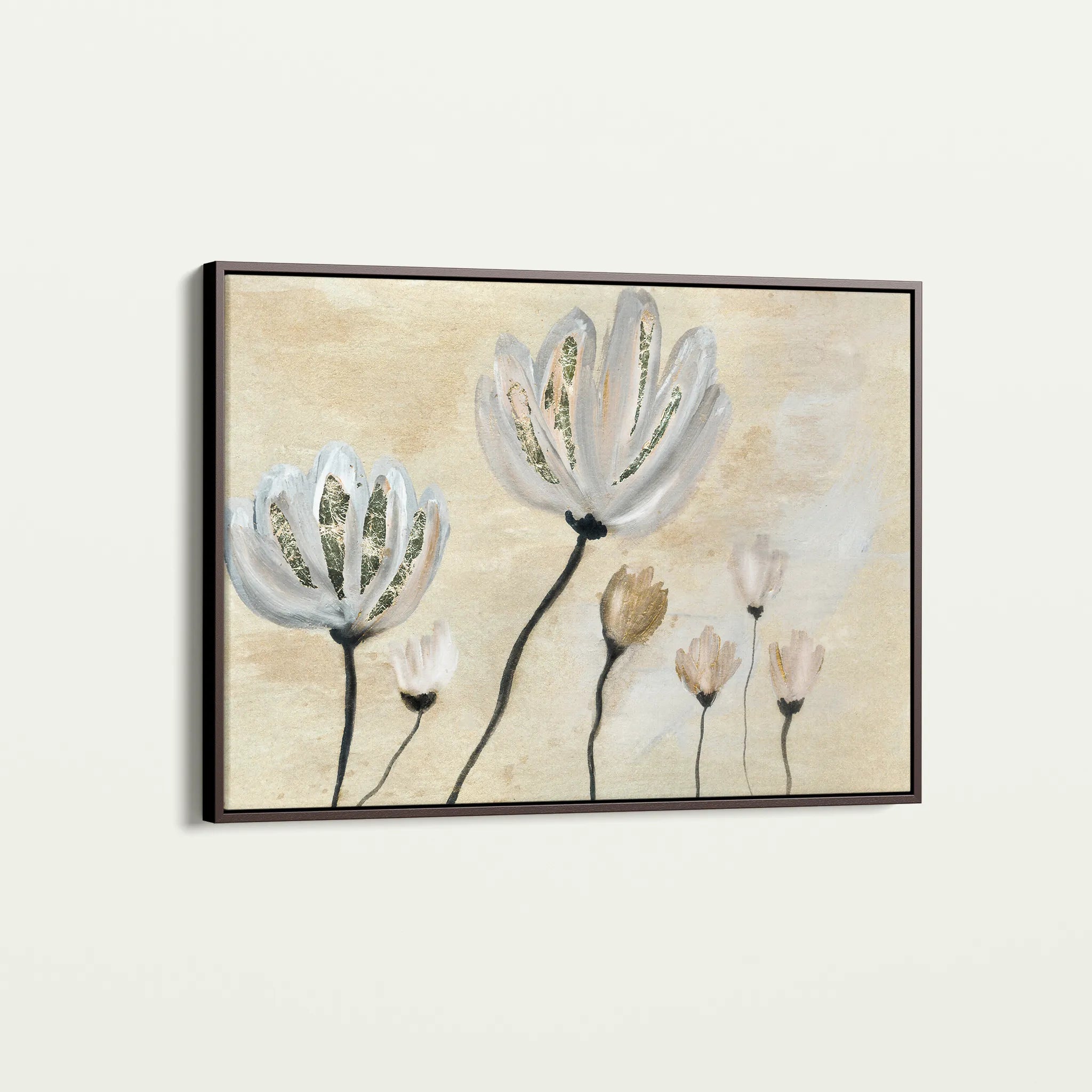 Floral 540 Canvas Art 60 x 40 cm / Black