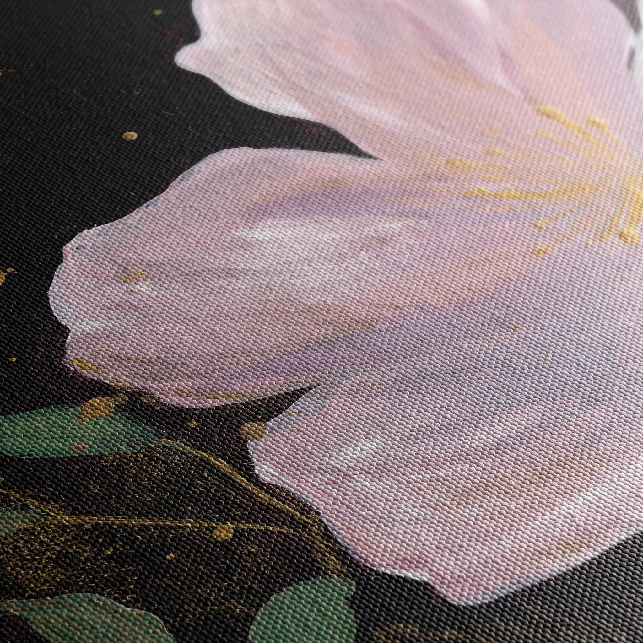 Floral 541 Canvas Art 60 x 40 cm / Black