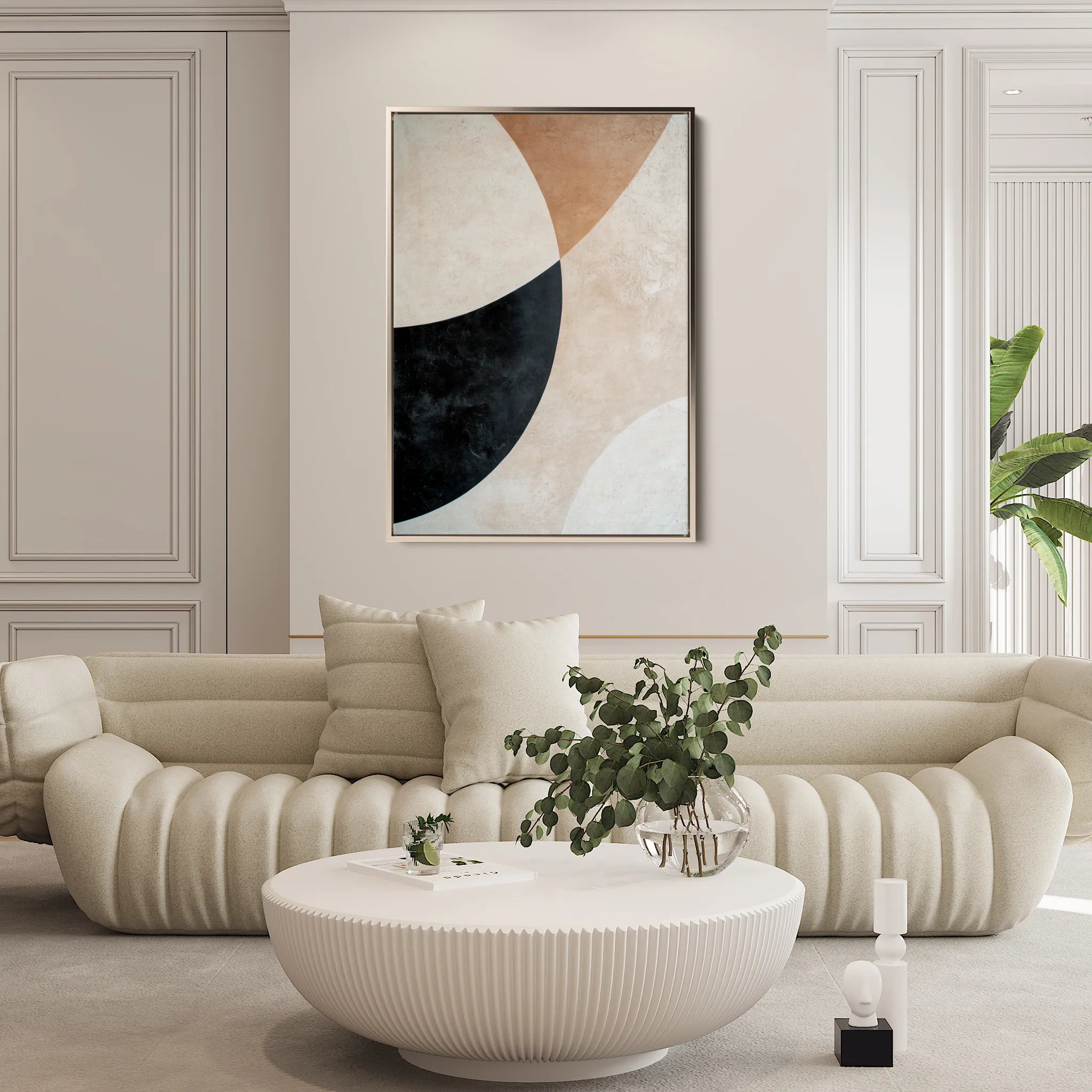 Abstract 542 Canvas Art 60 x 40 cm / Black