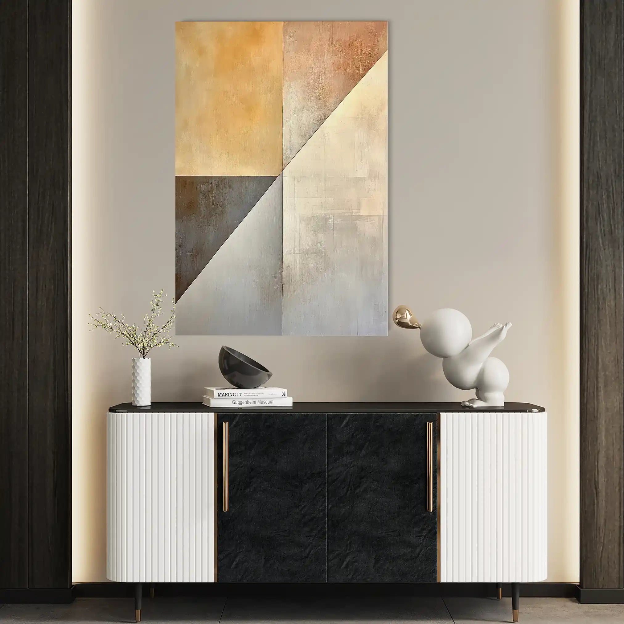Abstract 543 Canvas Art 60 x 40 cm / Black