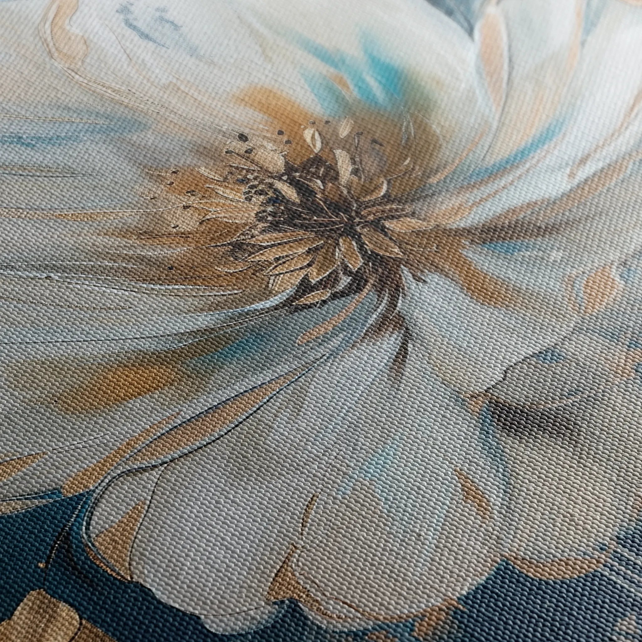 Floral 543 Canvas Art 60 x 40 cm / Black