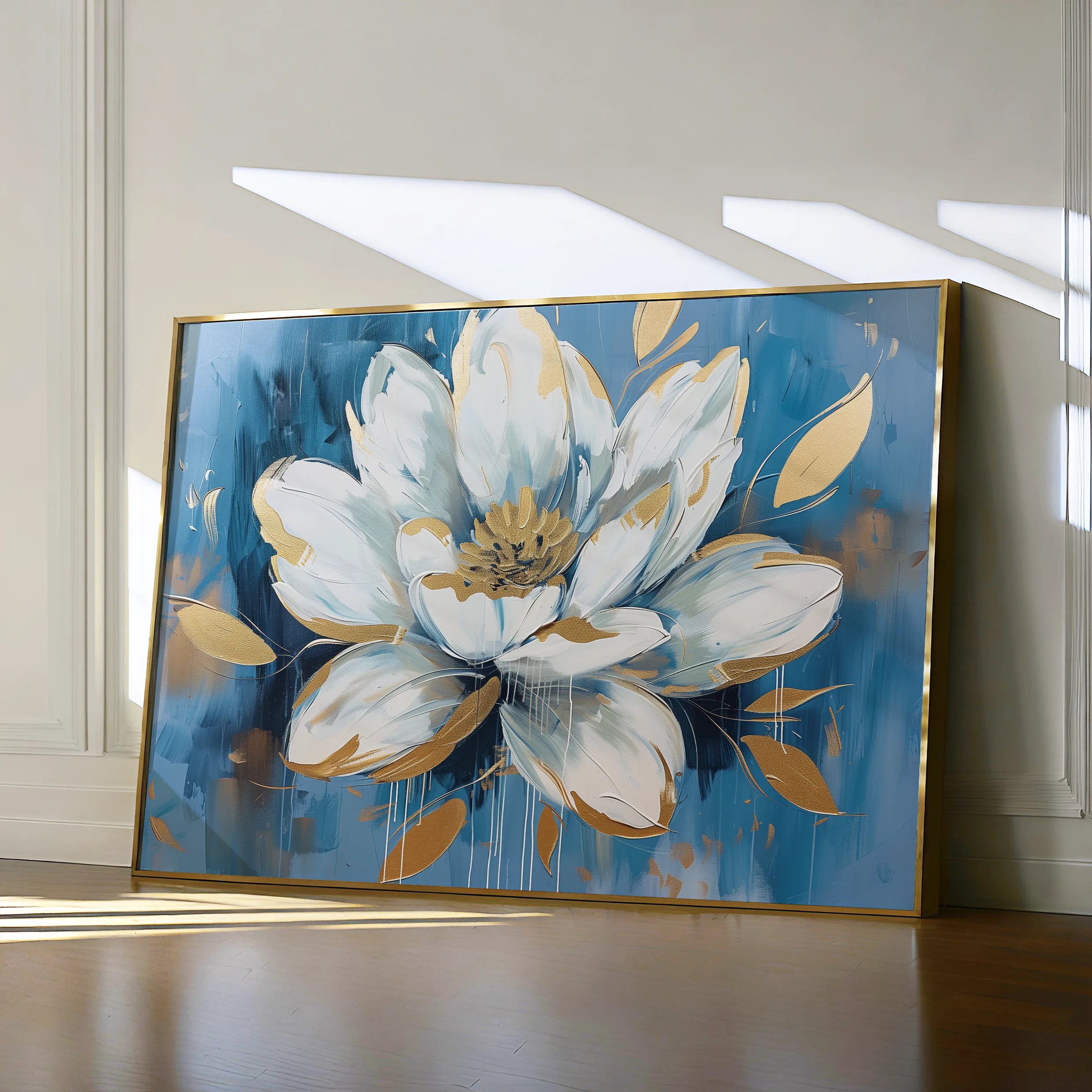Floral 544 Canvas Art 60 x 40 cm / Black