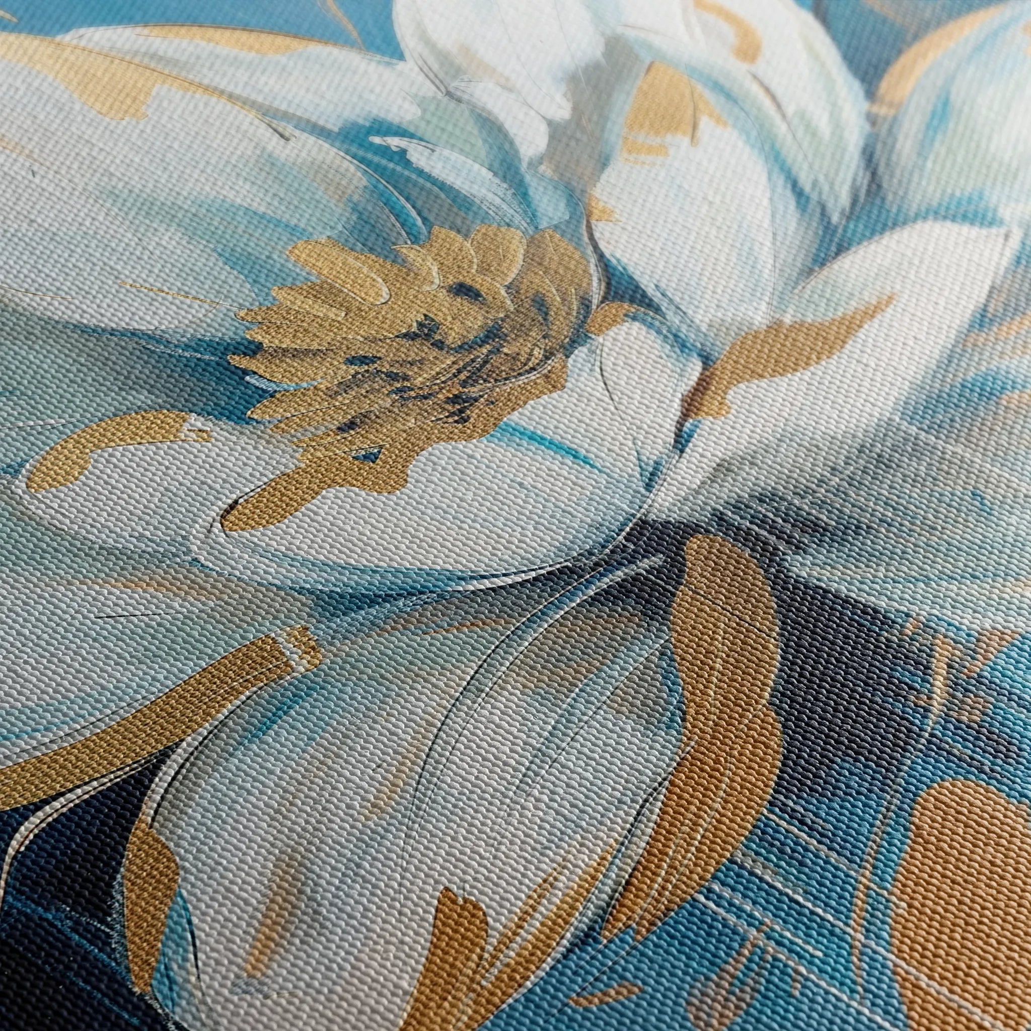 Floral 544 Canvas Art 60 x 40 cm / Black
