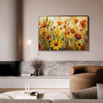 Floral 545 Canvas Art 60 x 40 cm / Black