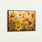 Floral 545 Canvas Art 60 x 40 cm / Black