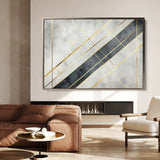Abstract 546 Canvas Art 60 x 40 cm / Black