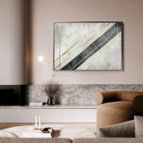 Abstract 546 Canvas Art 60 x 40 cm / Black