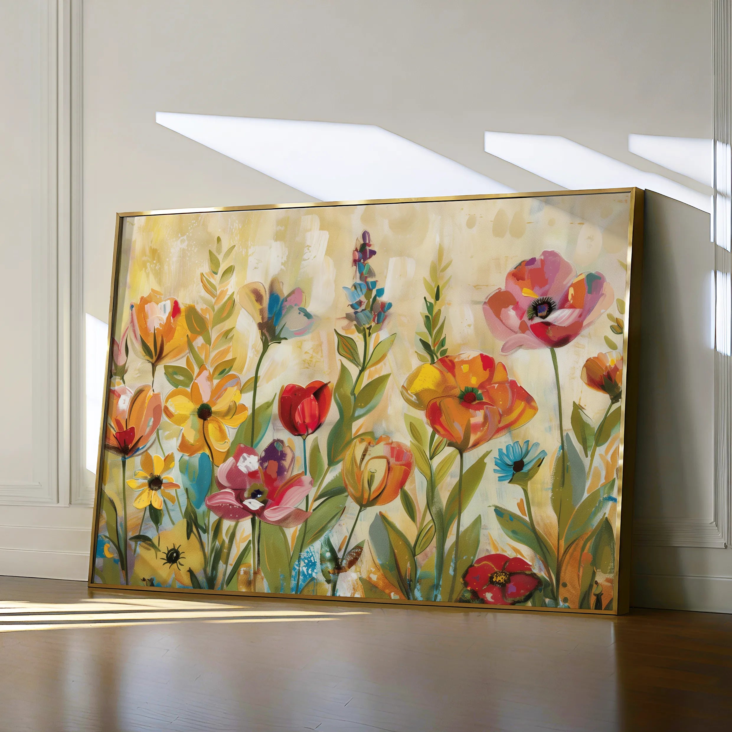 Floral 546 Canvas Art 60 x 40 cm / Black