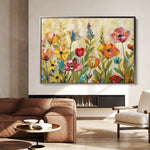 Floral 546 Canvas Art 60 x 40 cm / Black
