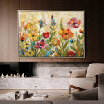 Floral 546 Canvas Art 60 x 40 cm / Black