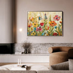 Floral 546 Canvas Art 60 x 40 cm / Black