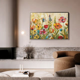 Floral 546 Canvas Art 60 x 40 cm / Black