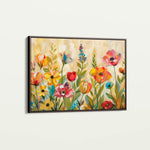 Floral 546 Canvas Art 60 x 40 cm / Black