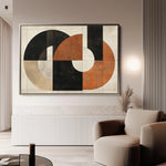 Abstract 547 Canvas Art 60 x 40 cm / Black