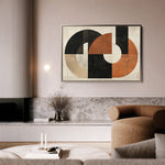 Abstract 547 Canvas Art 60 x 40 cm / Black