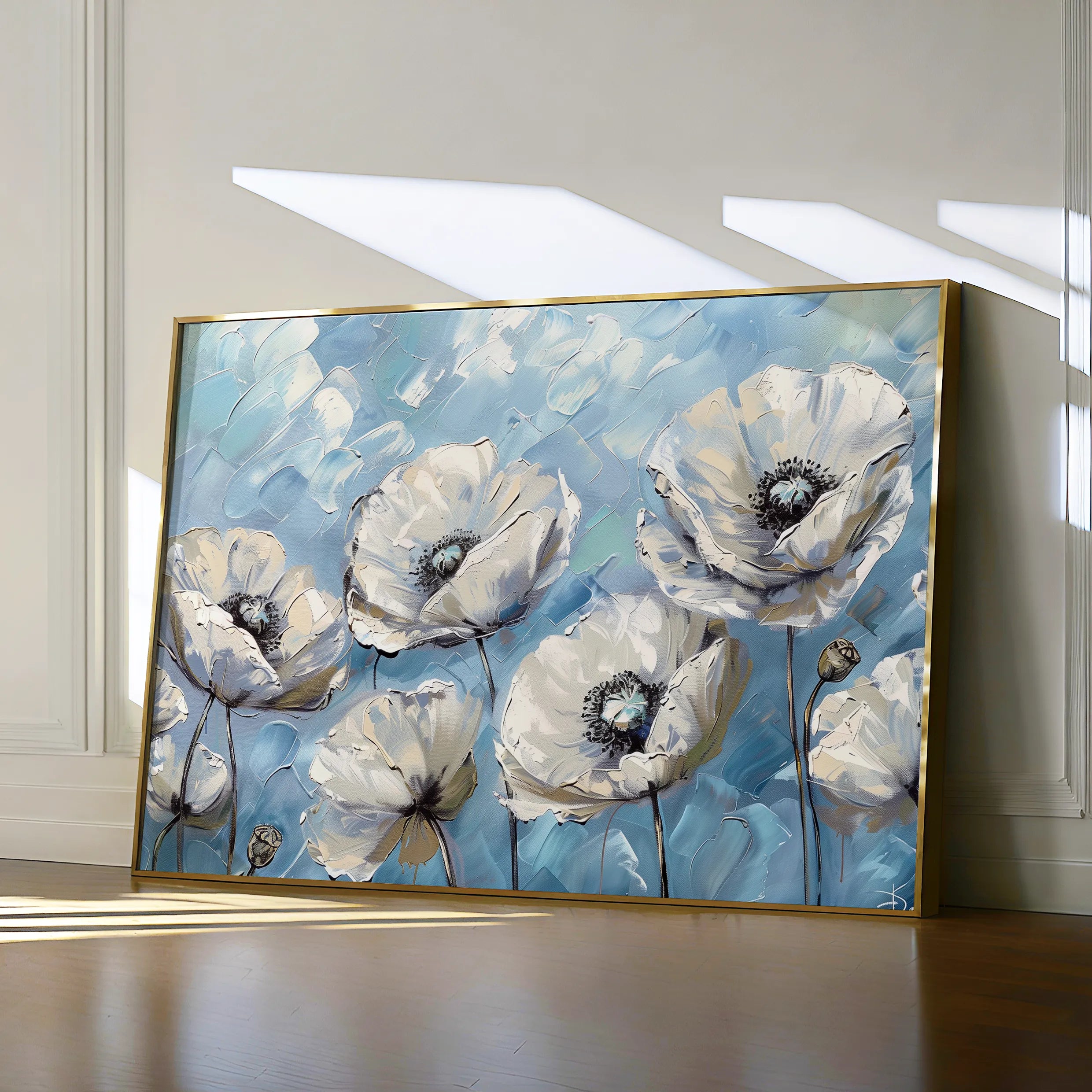 Floral 547 Canvas Art 60 x 40 cm / Black