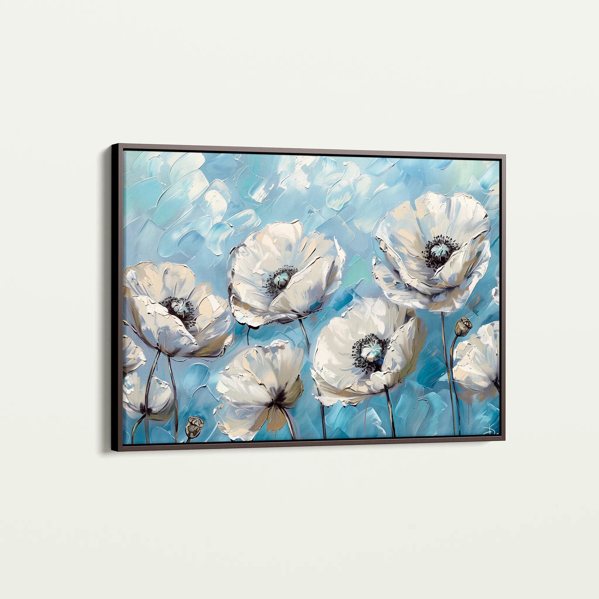 Floral 547 Canvas Art 60 x 40 cm / Black