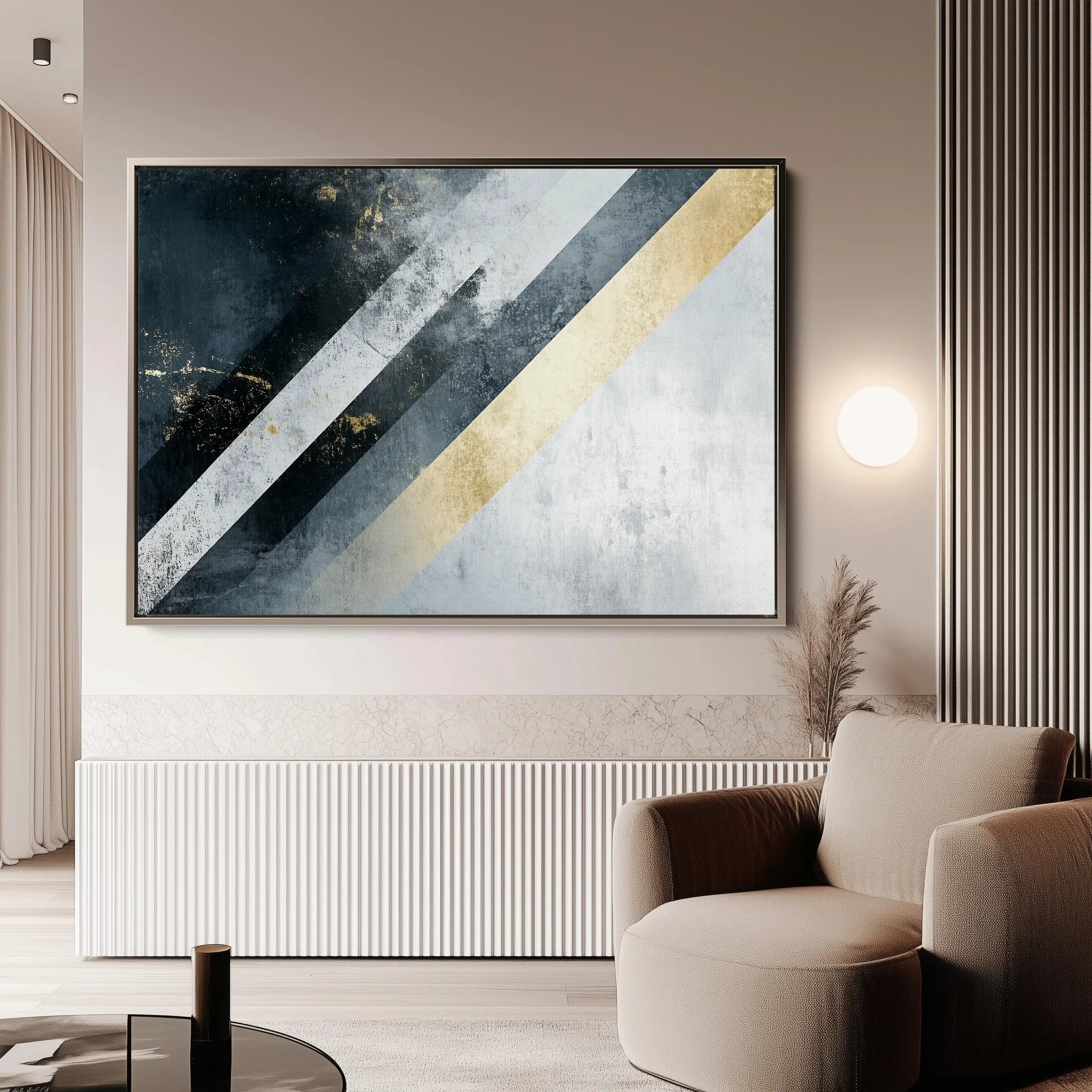 Abstract 548 Canvas Art 60 x 40 cm / Black