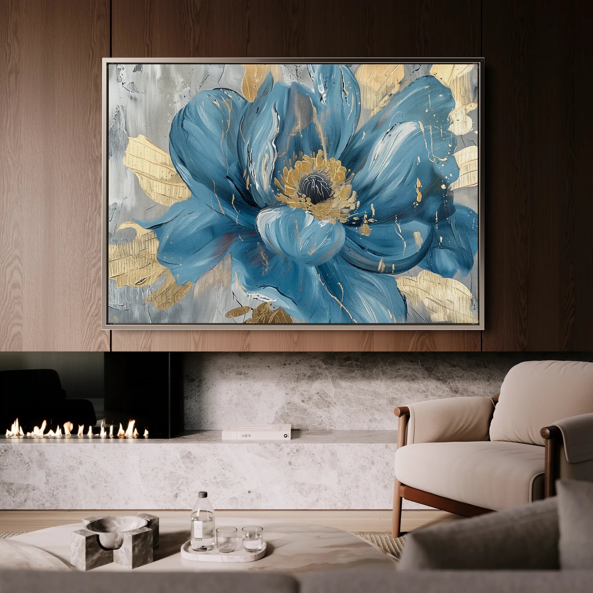 Floral 548 Canvas Art 60 x 40 cm / Black