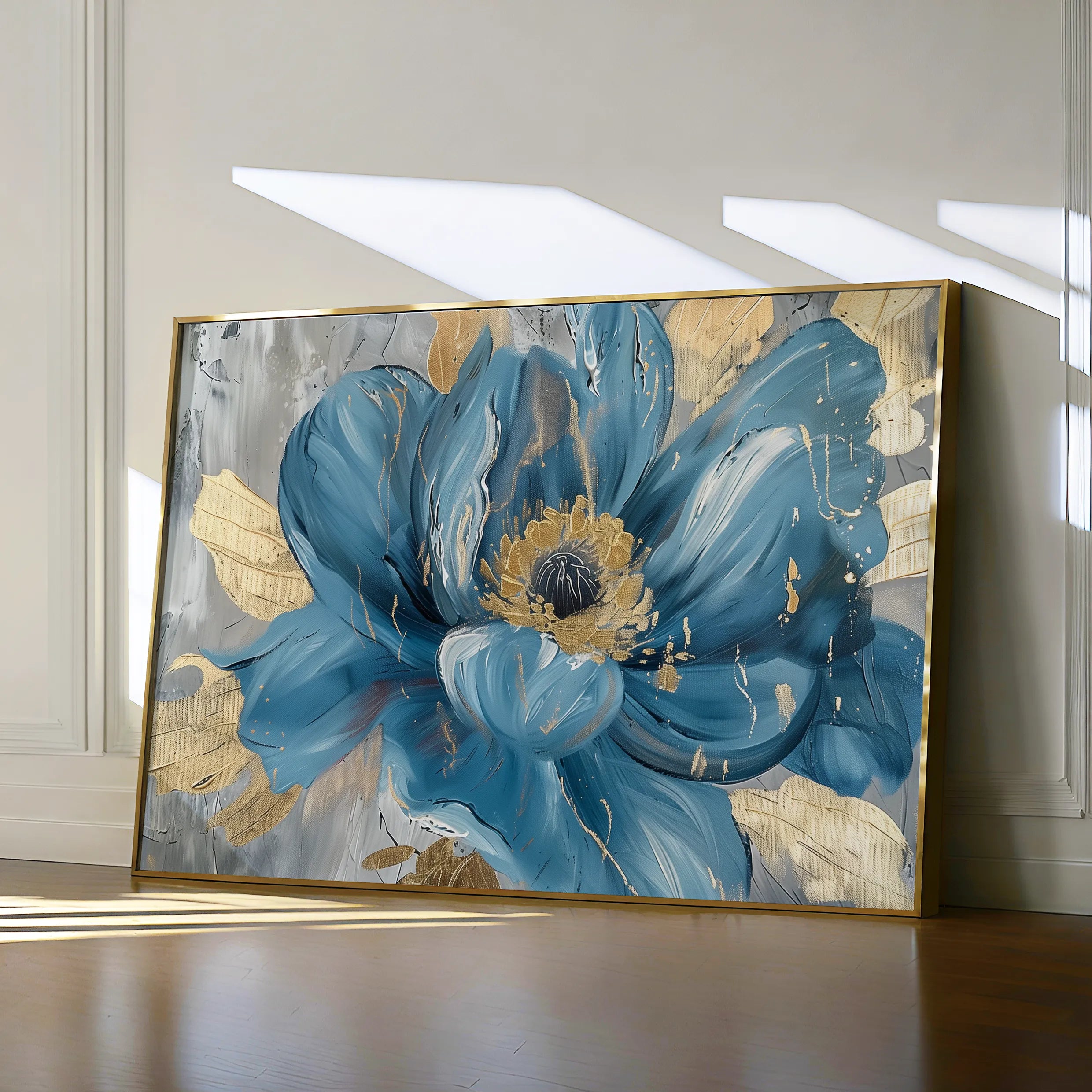 Floral 548 Canvas Art 60 x 40 cm / Black
