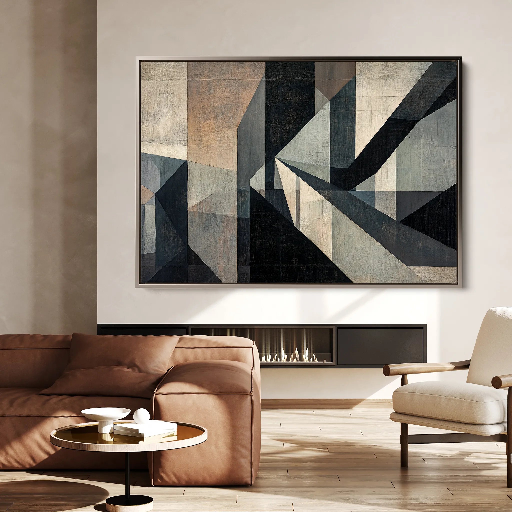 Abstract 549 Canvas Art 60 x 40 cm / Black