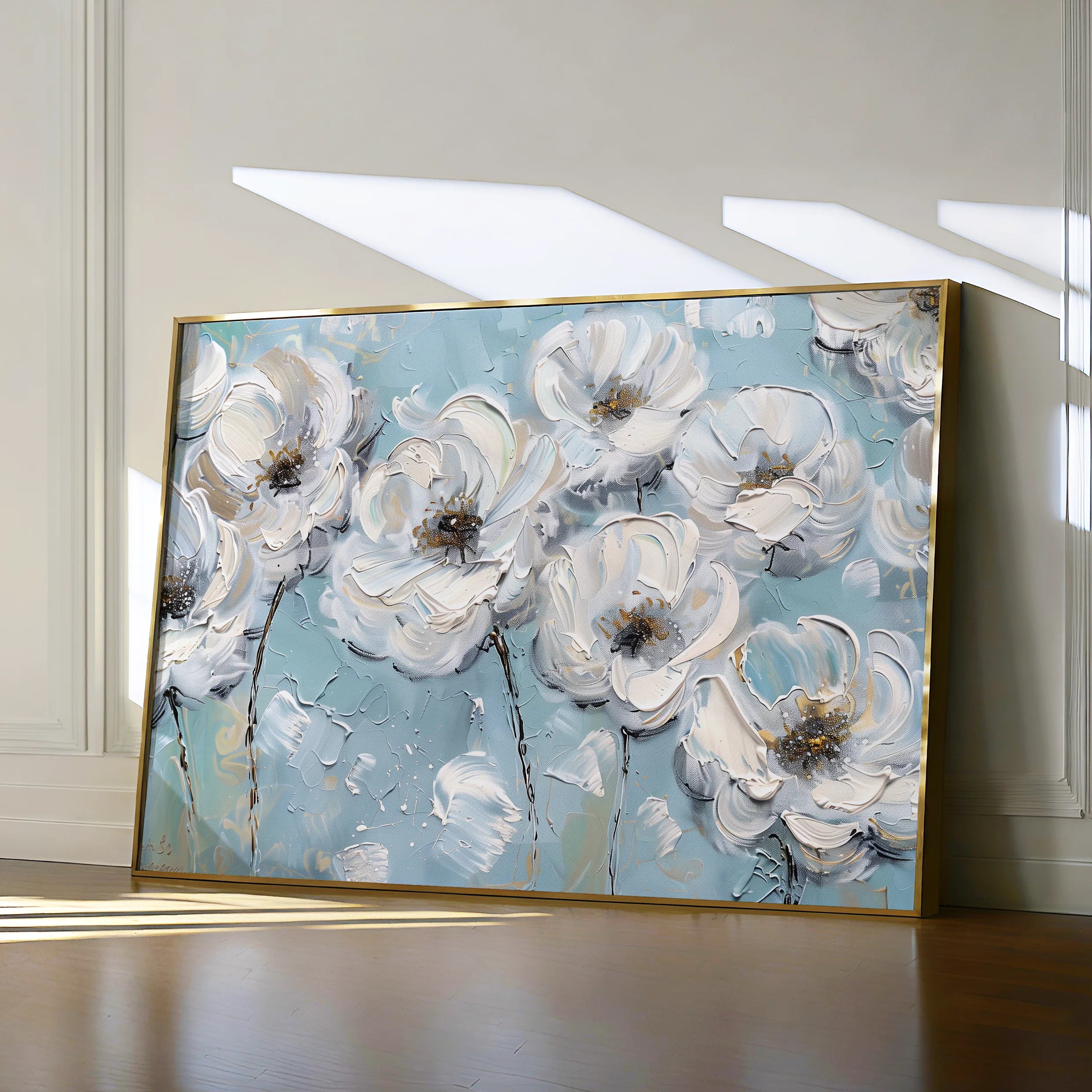 Floral 549 Canvas Art 60 x 40 cm / Black