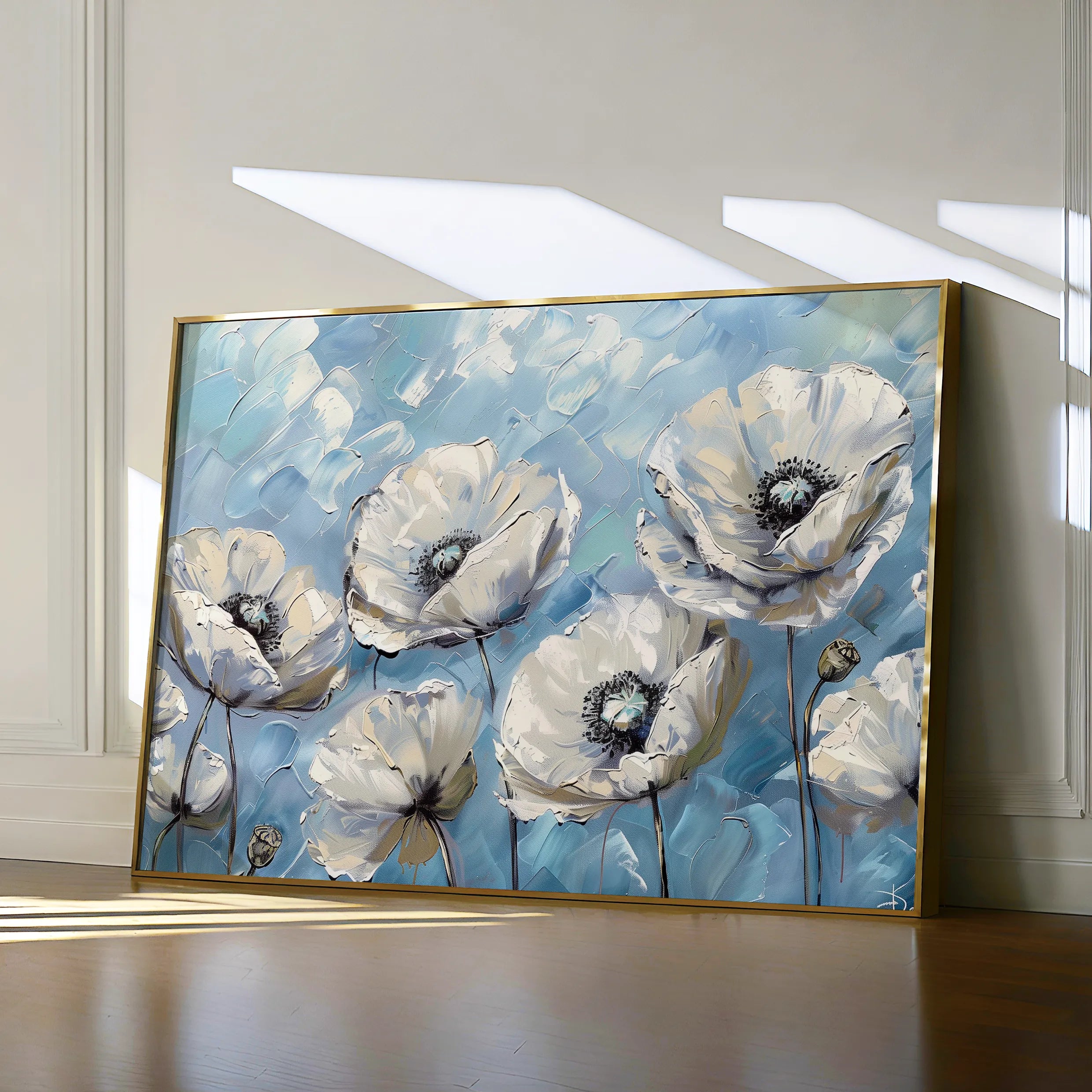 Floral 550 Canvas Art 60 x 40 cm / Black