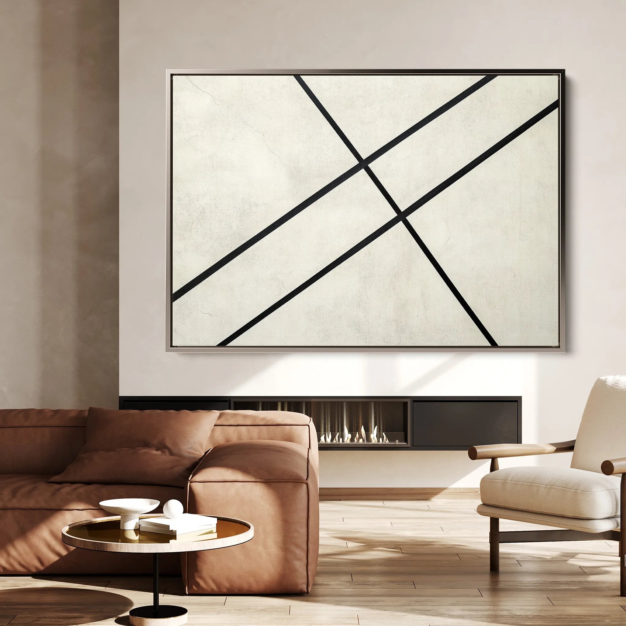 Abstract 551 Canvas Art 60 x 40 cm / Black
