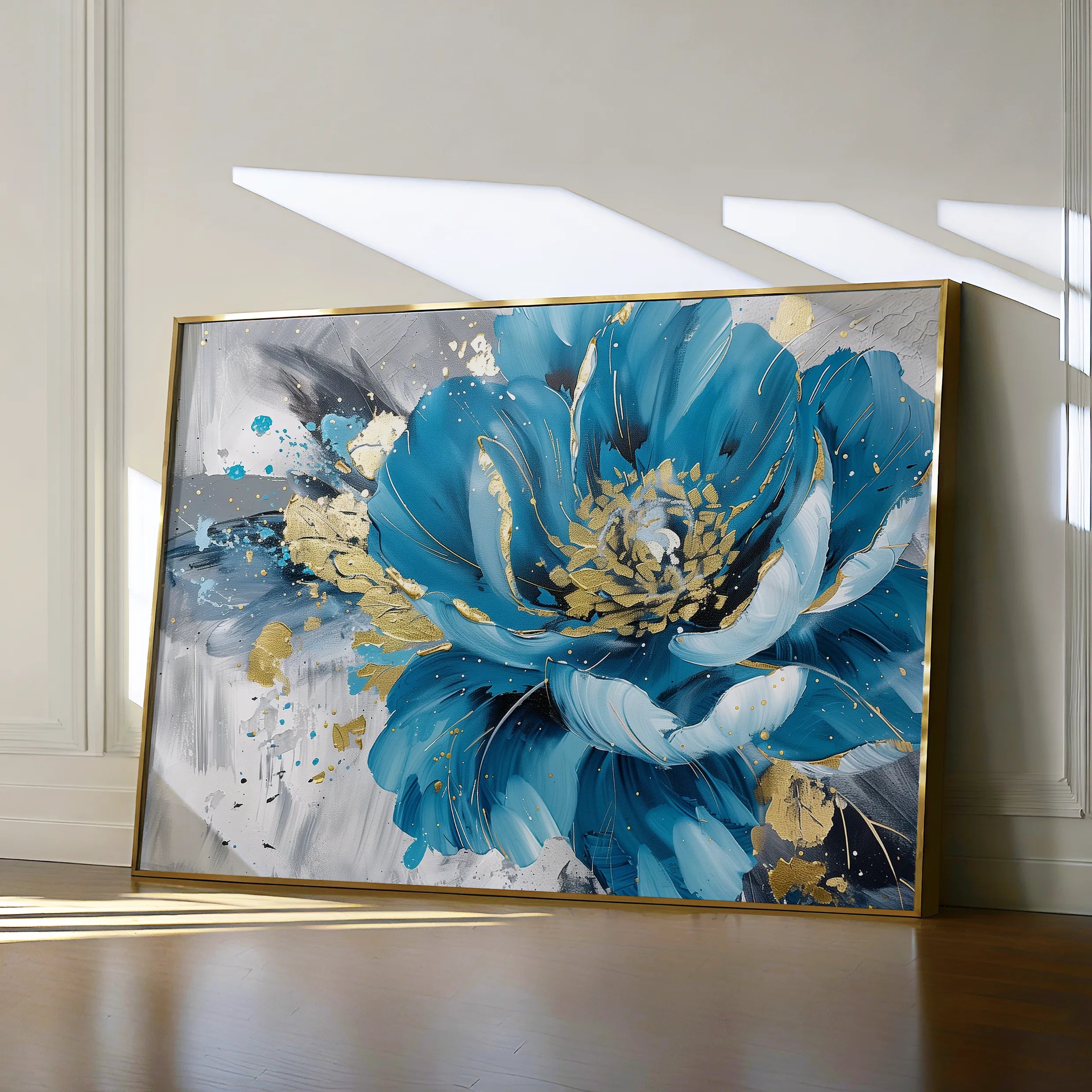 Floral 551 Canvas Art 60 x 40 cm / Black