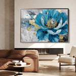 Floral 551 Canvas Art 60 x 40 cm / Black