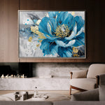 Floral 551 Canvas Art 60 x 40 cm / Black