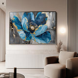 Floral 552 Canvas Art 60 x 40 cm / Black