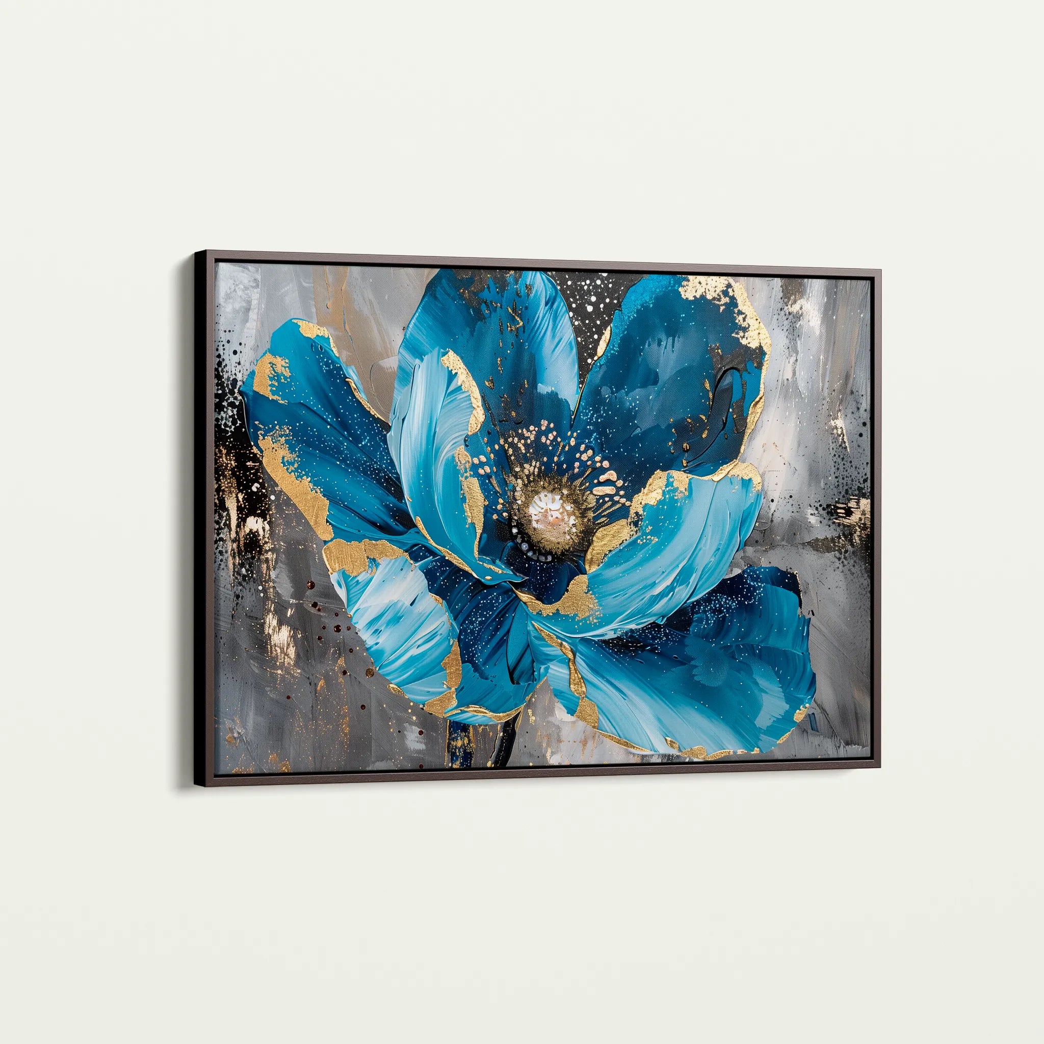 Floral 552 Canvas Art 60 x 40 cm / Black