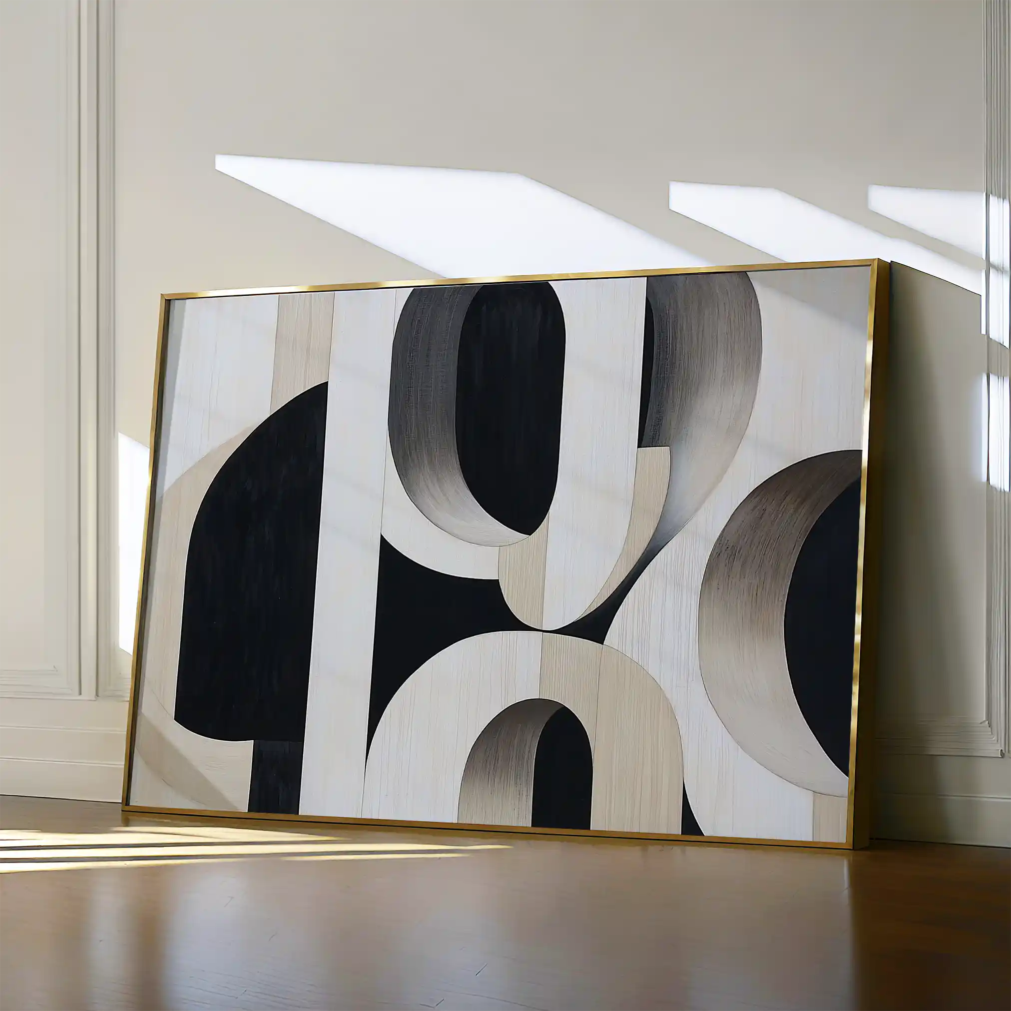 Abstract 554 Canvas Art 60 x 40 cm / Black