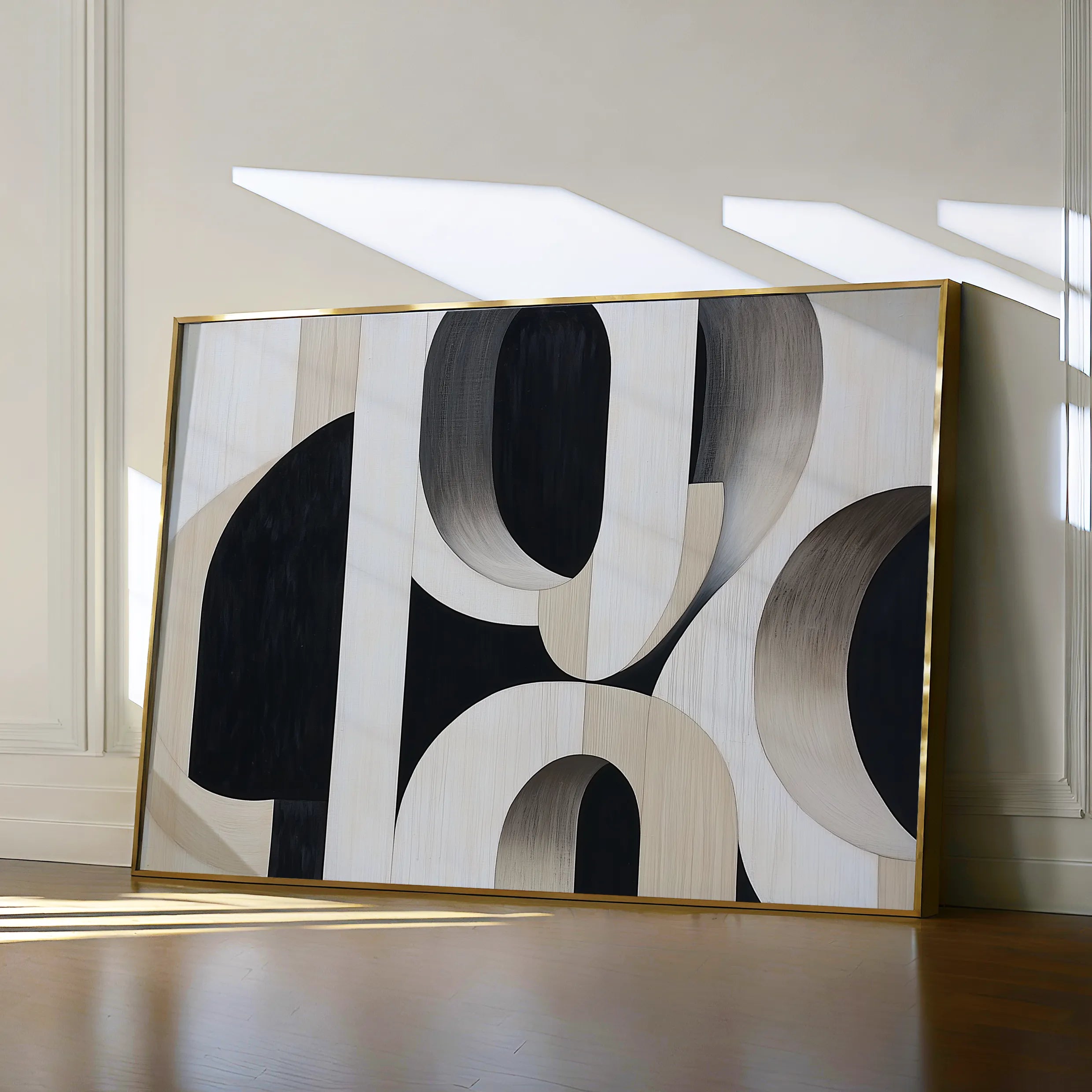 Abstract 554 Canvas Art 60 x 40 cm / Black