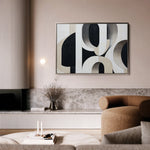 Abstract 554 Canvas Art 60 x 40 cm / Black