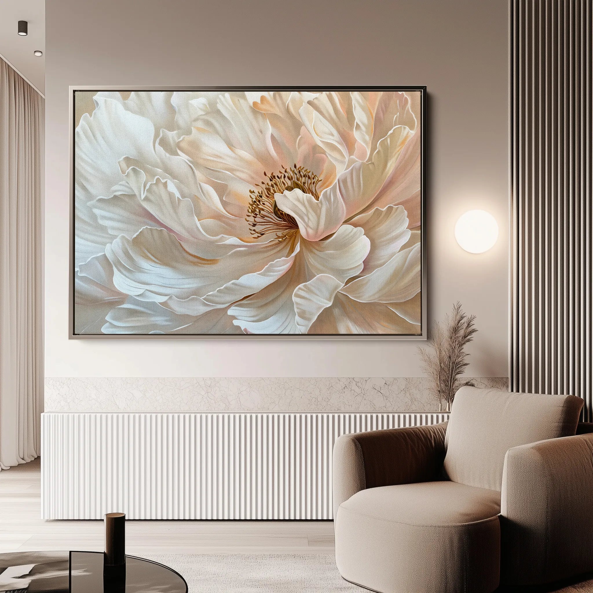 Floral 554 Canvas Art 60 x 40 cm / Black