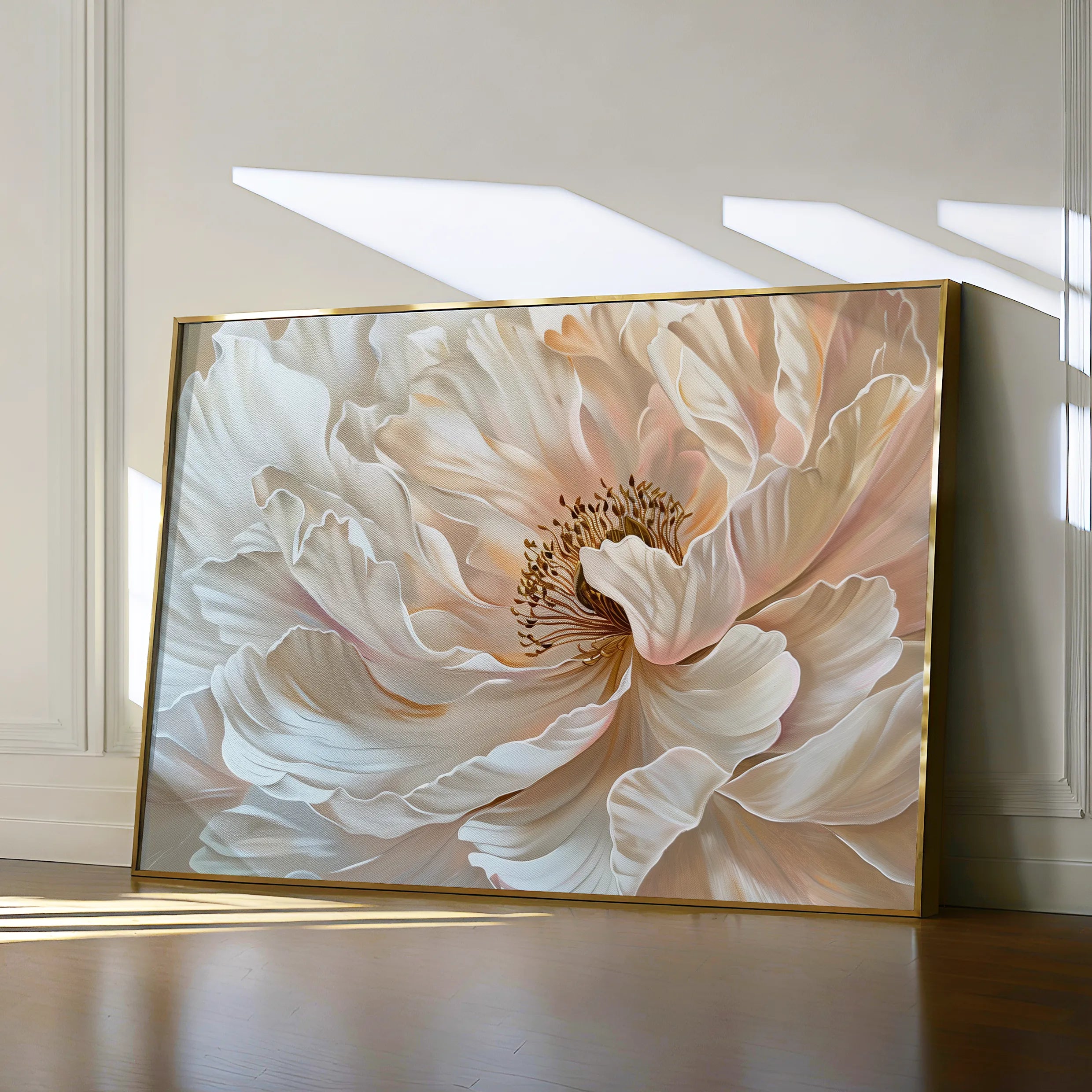 Floral 554 Canvas Art 60 x 40 cm / Black