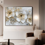 Floral 555 Canvas Art 60 x 40 cm / Black