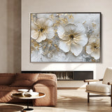 Floral 555 Canvas Art 60 x 40 cm / Black