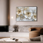 Floral 555 Canvas Art 60 x 40 cm / Black