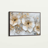 Floral 555 Canvas Art 60 x 40 cm / Black