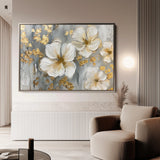 Floral 556 Canvas Art 60 x 40 cm / Black