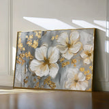 Floral 556 Canvas Art 60 x 40 cm / Black