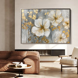 Floral 556 Canvas Art 60 x 40 cm / Black