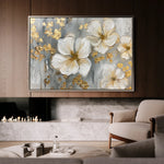 Floral 556 Canvas Art 60 x 40 cm / Black