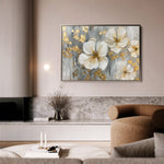 Floral 556 Canvas Art 60 x 40 cm / Black