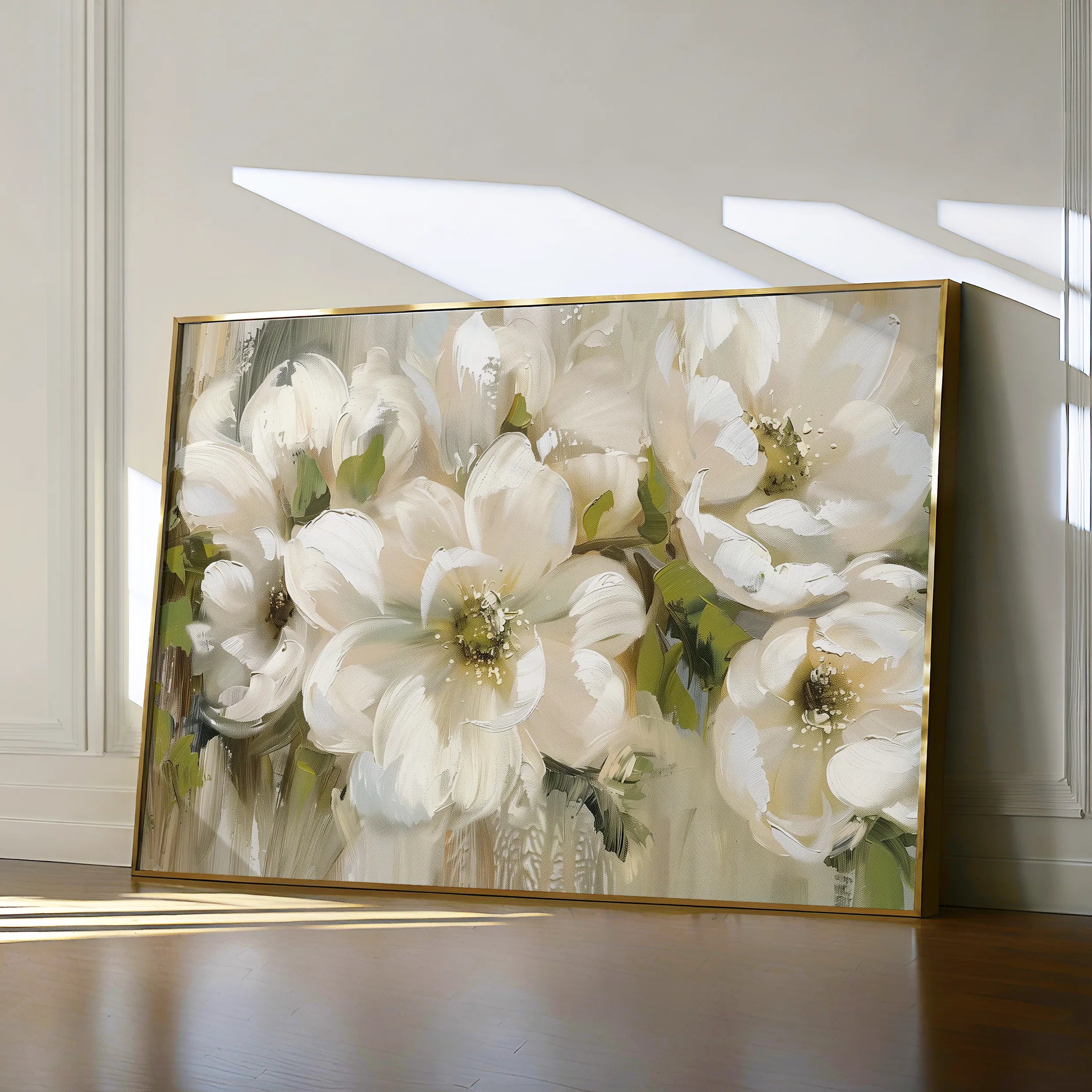 Floral 557 Canvas Art 60 x 40 cm / Black