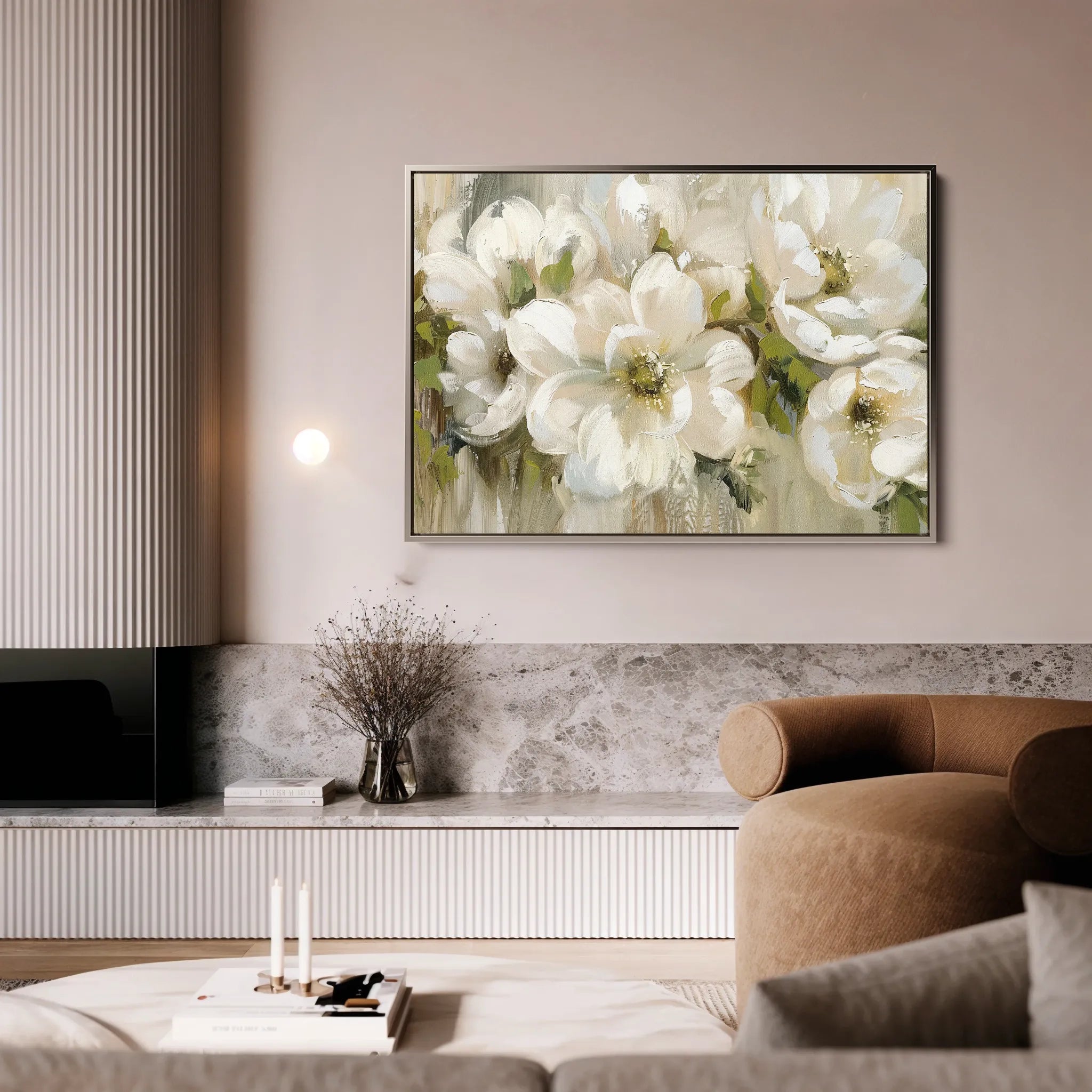 Floral 557 Canvas Art 60 x 40 cm / Black