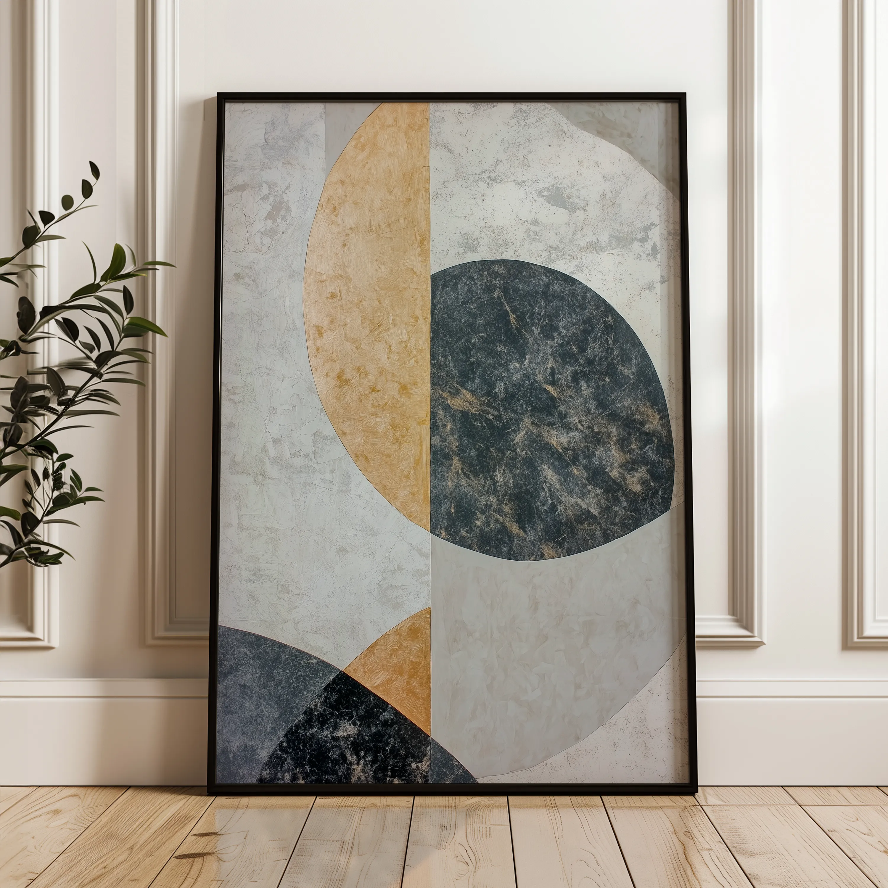 Abstract 558 Canvas Art 60 x 40 cm / Black